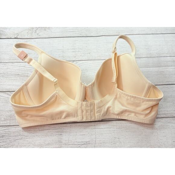 Cacique Lane Bryant Lightly Lined Cotton T-Shirt Bra Underwire Beige Size 42C - Picture 4 of 6